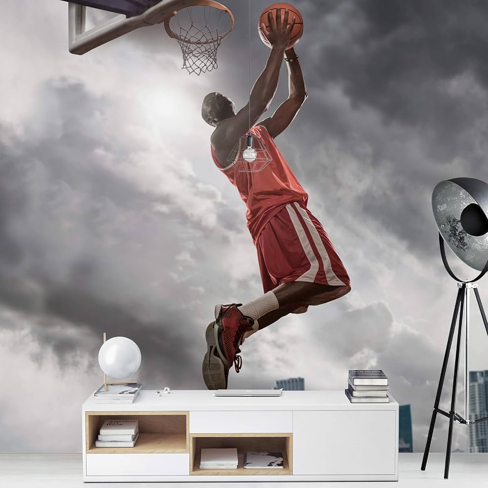 Amazon | 不織布壁紙プレミアム – Thunderstorm Slam Dunk – 壁画
