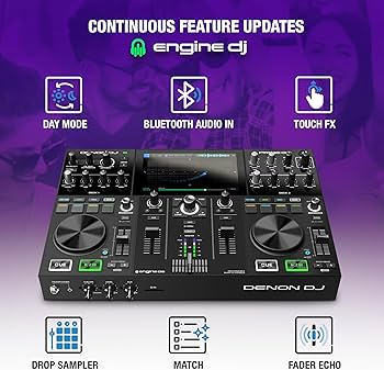 Controladora Denon DJ PRIME GO Portátil DJ Set / Smart DJ Console