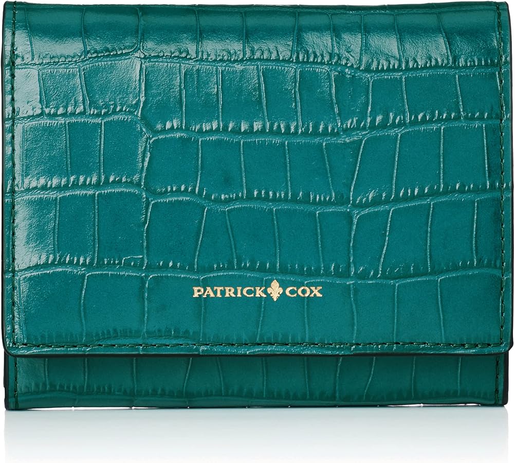 Amazon | [パトリックコックス] 二つ折り財布 イタリークロコ グリーン