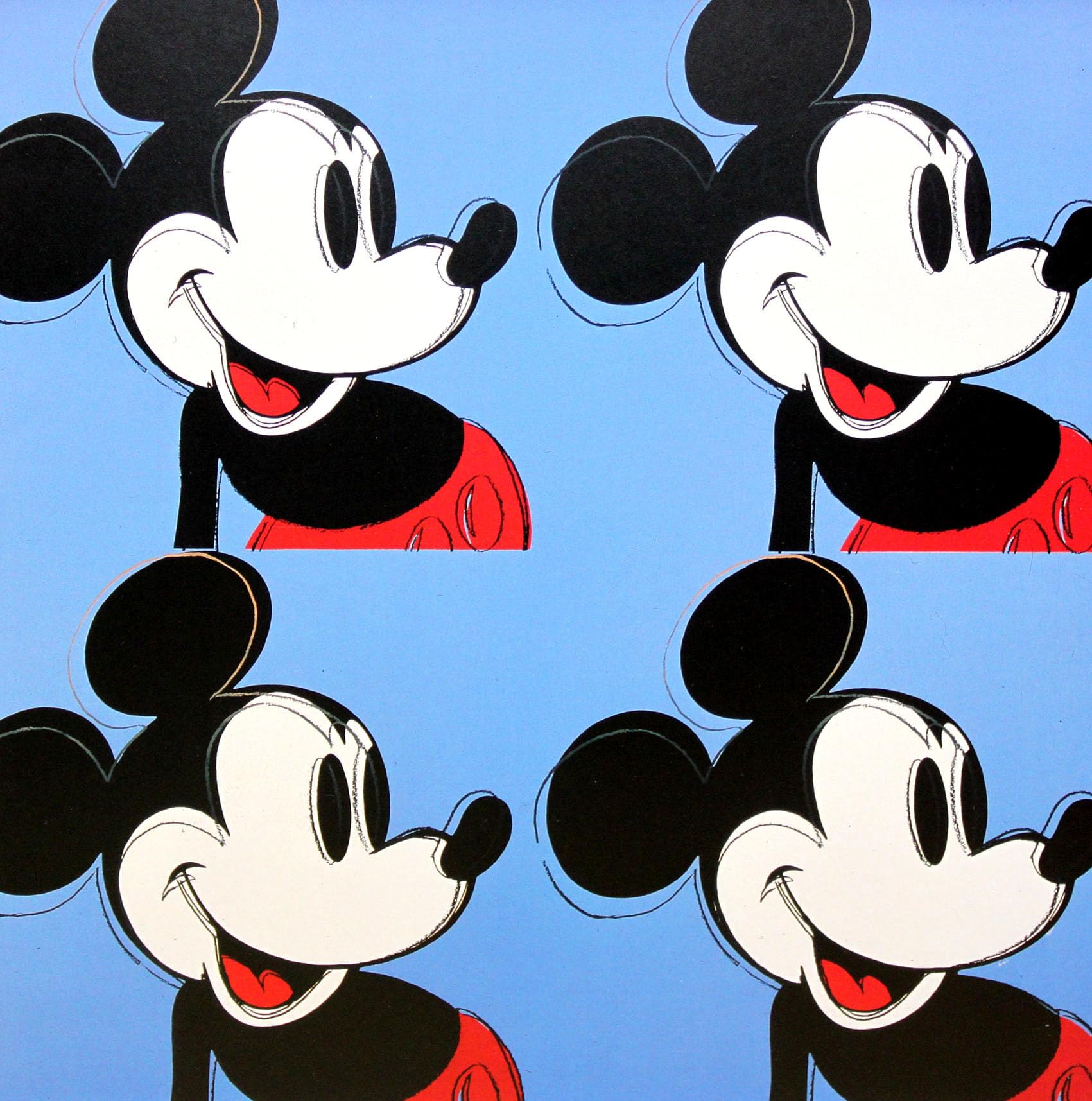 特大☆希少☆ミッキー アートポスター ウェイン・ティーボー アンディ