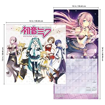 初音ミク 2013年と2014年カレンダー 美品 初音ミク 2013年と2014