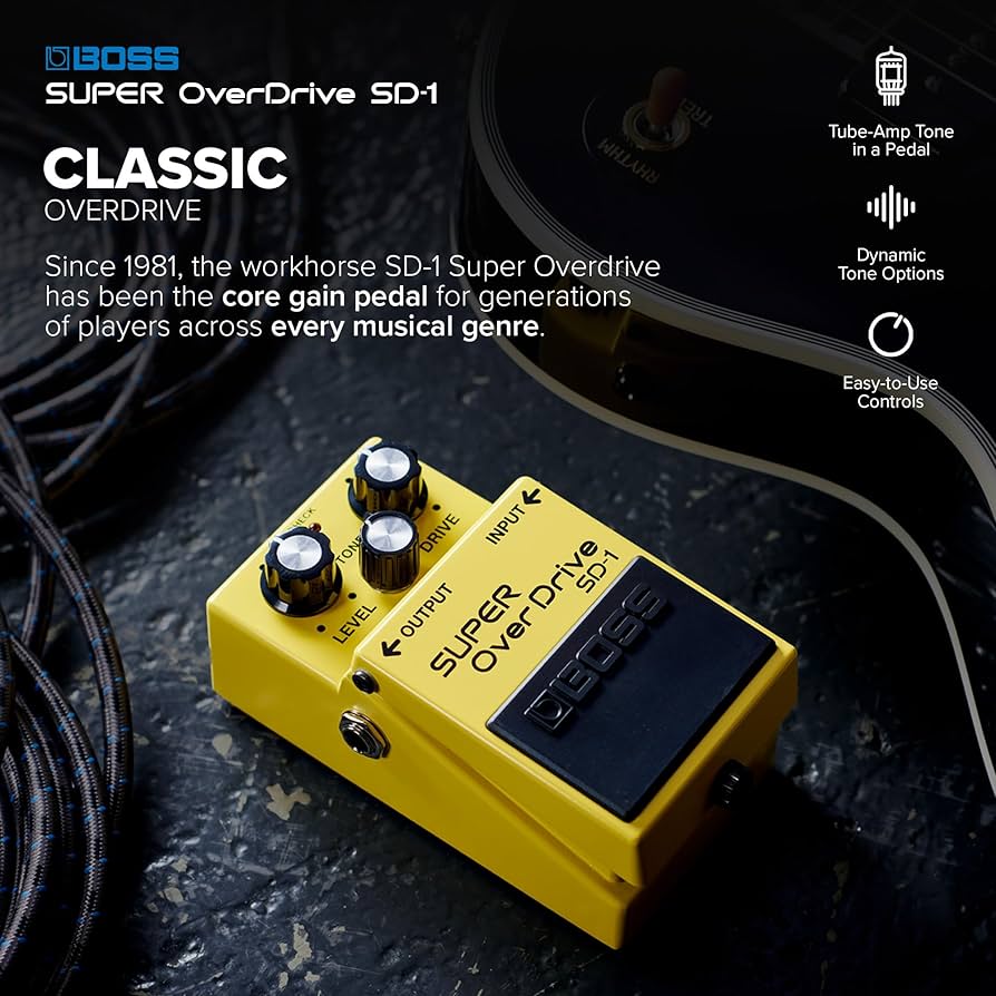 Amazon.com: BOSS SD-1 SUPER Overdrive | Compact Overdrive Pedal
