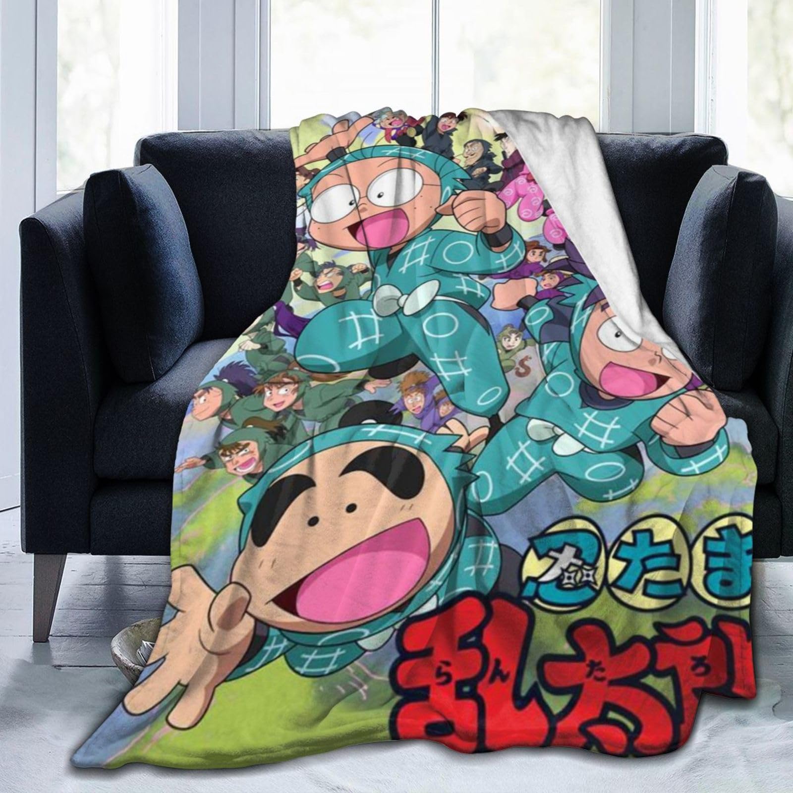 Amazon｜忍たま乱太郎 毛布 シングル 夏用 ブランケット フランネル