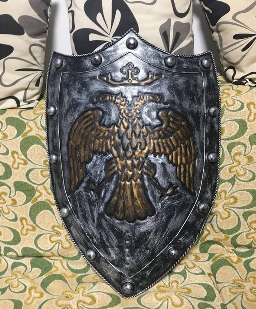 珍品◼️蔵からカッコイイ西洋騎士のアンティークなブロンズの盾の様