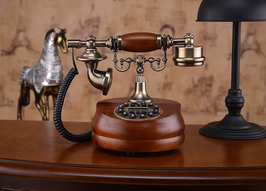 Amazon | アンティーク電話機 ヨーロッパ風 装飾電話機 プッシュ式