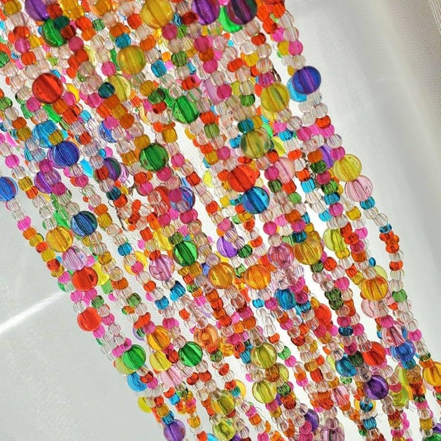 昭和レトロ ビーズのれん 美品 グリーン 当時物 レトロポップ 昭和