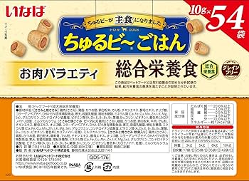 Amazon.co.jp: いなば ちゅるビ~ごはん お肉バラエティ 10g×54袋 犬用