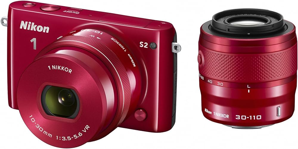 Amazon | Nikon ミラーレス一眼 Nikon1 S2 ダブルズームキット レッド