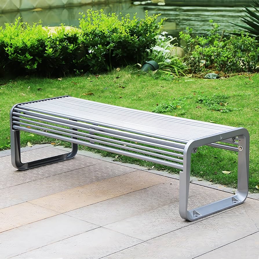 Amazon.co.jp: 屋外用ベンチ アルミ縁台 幅150/180×奥行52×高さ42cm