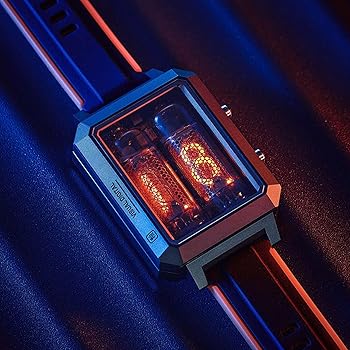 Amazon.co.jp: ニキシー管時計、ストラップ付きIN-16時計、ワイヤレス