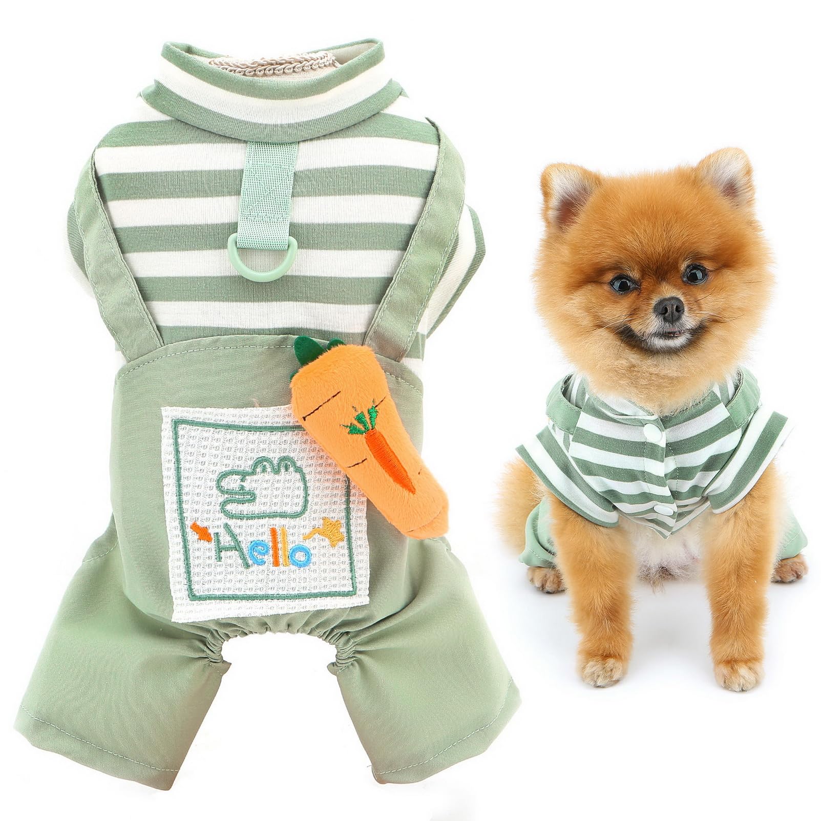 お値下げ！新品犬服 カーゴパンツ つなぎ 2L ブラウン