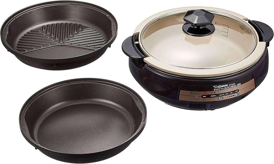 Amazon | 象印マホービン グリルなべ 3枚タイプ ブラウン EP-PX30AM-TA