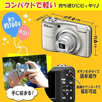 Amazon.com : Nikon digital camera COOLPIX A10 Silver (Japan Import
