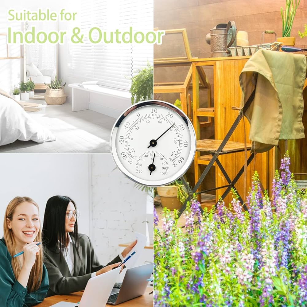Amazon.co.jp: 2個 温湿度計 アナログ 温度計 壁掛け 湿度計 電池不要