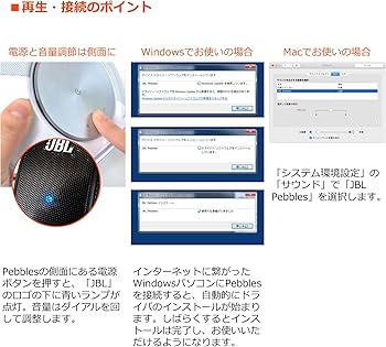 Amazon.co.jp: JBL Pebbles バスパワードスピーカー USB/DAC内蔵