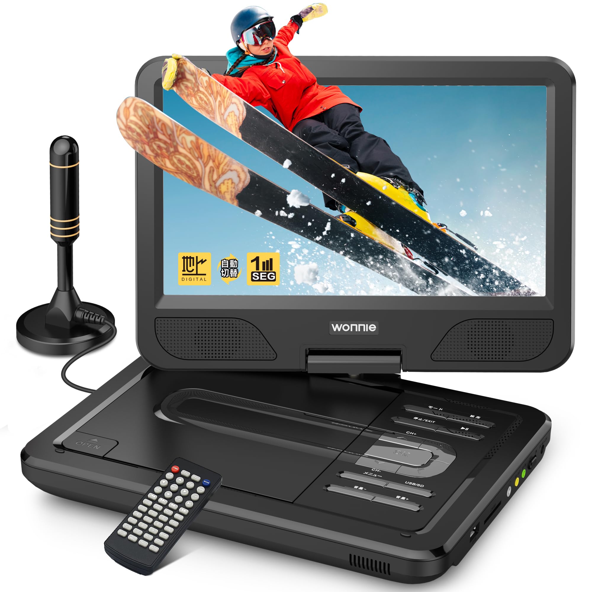 Amazon.co.jp: フルセグ dvdプレーヤー WONNIE ポータブル DVD
