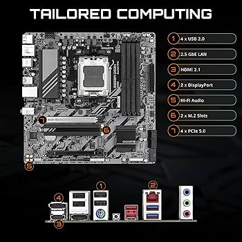 Amazon.com: GIGABYTE B850M DS3H AMD AM5 LGA 1718 Motherboard, mATX