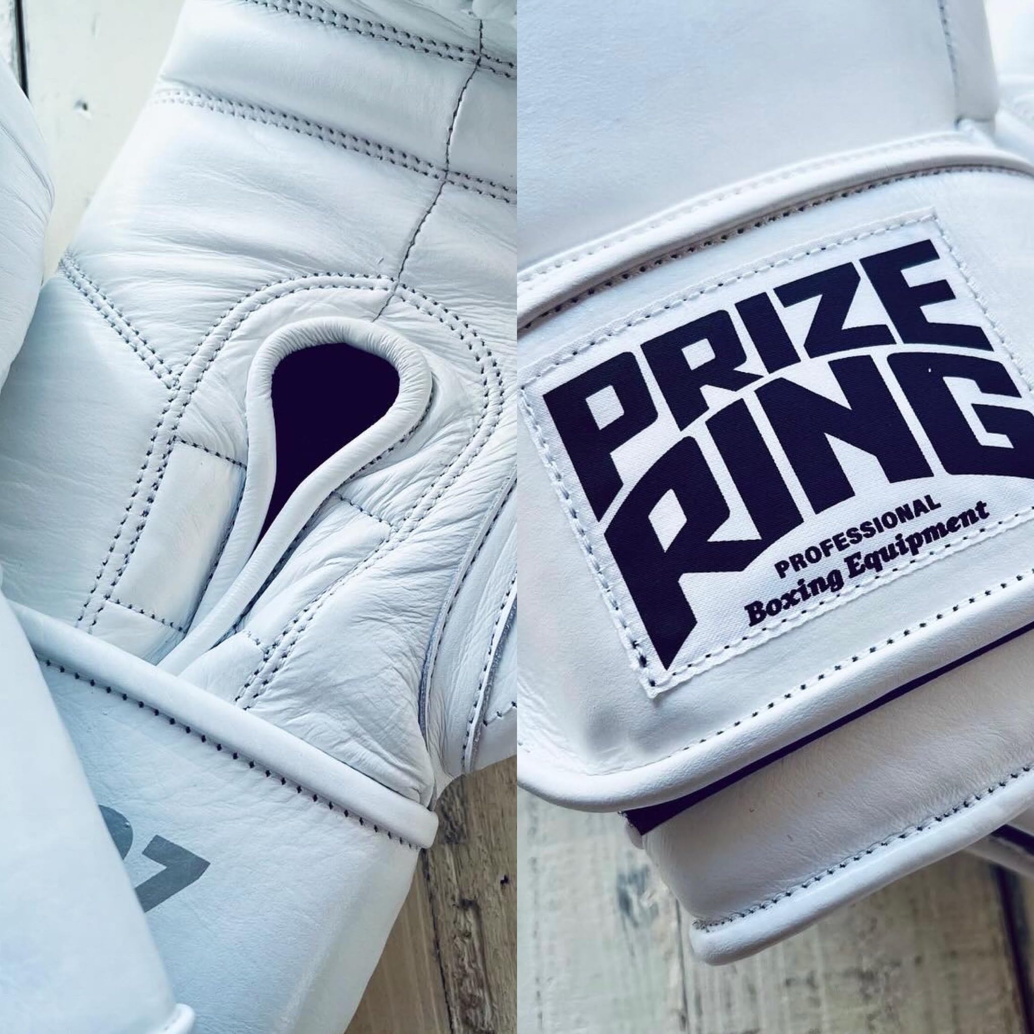 PRIZE RING ボクシンググローブ 12 oz レッド&ホワイト PRIZE RING