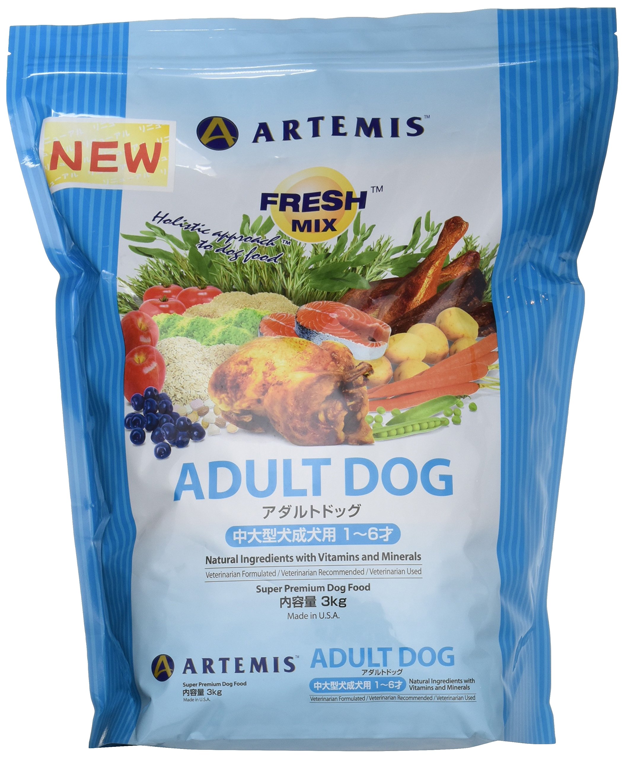 Amazon.co.jp: アーテミス フレッシュミックス アダルトドッグ 3kg