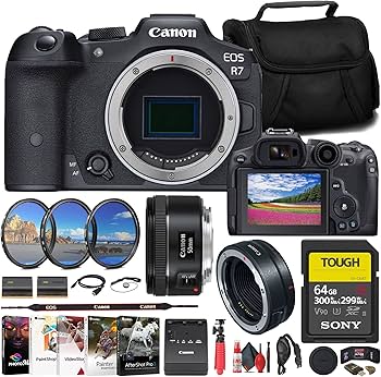 Amazon.com : Canon EOS R7 Mirrorless Camera (5137C002) + Canon EF