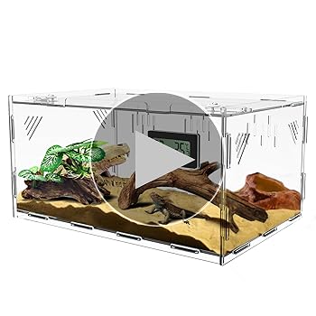Amazon | トカゲ ケージ 爬虫類 ケージ 飼育ケース 温度湿度計付き