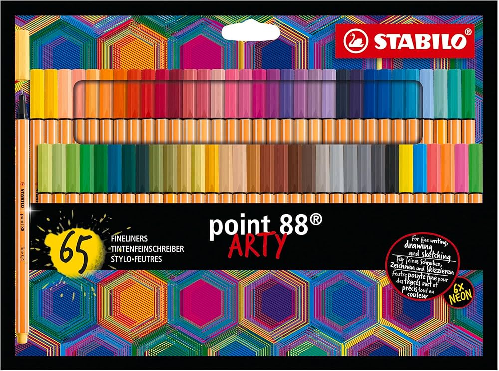 Amazon.com - STABILO Fineliner point 88 ARTY - Wallet of 65