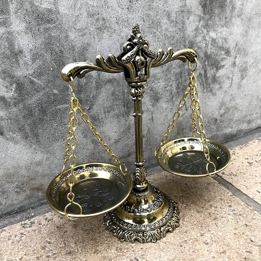 ヴィンテージ 天秤 アンティーク ガラス細工 置物 インテリア