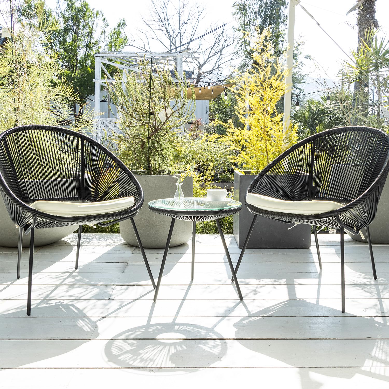 テーブル・チェア・ハンモック GLASS TENBAN!SKULL TRIBAL GRAY