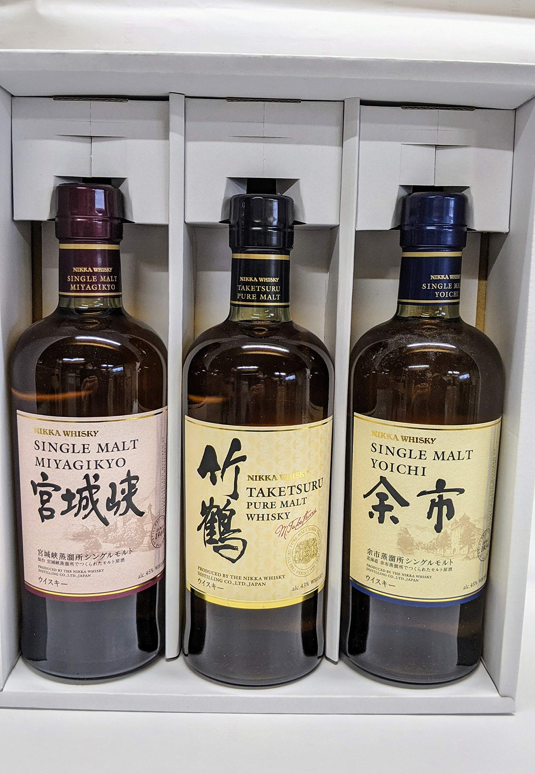 Amazon.co.jp: 余市・宮城峡・竹鶴 3本セット 各700ml ニッカ 余市・宮城