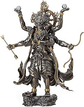 Amazon.co.jp: タケヤ式自在置物 阿修羅 黒銅版 全高約145mm PVC&ABS製