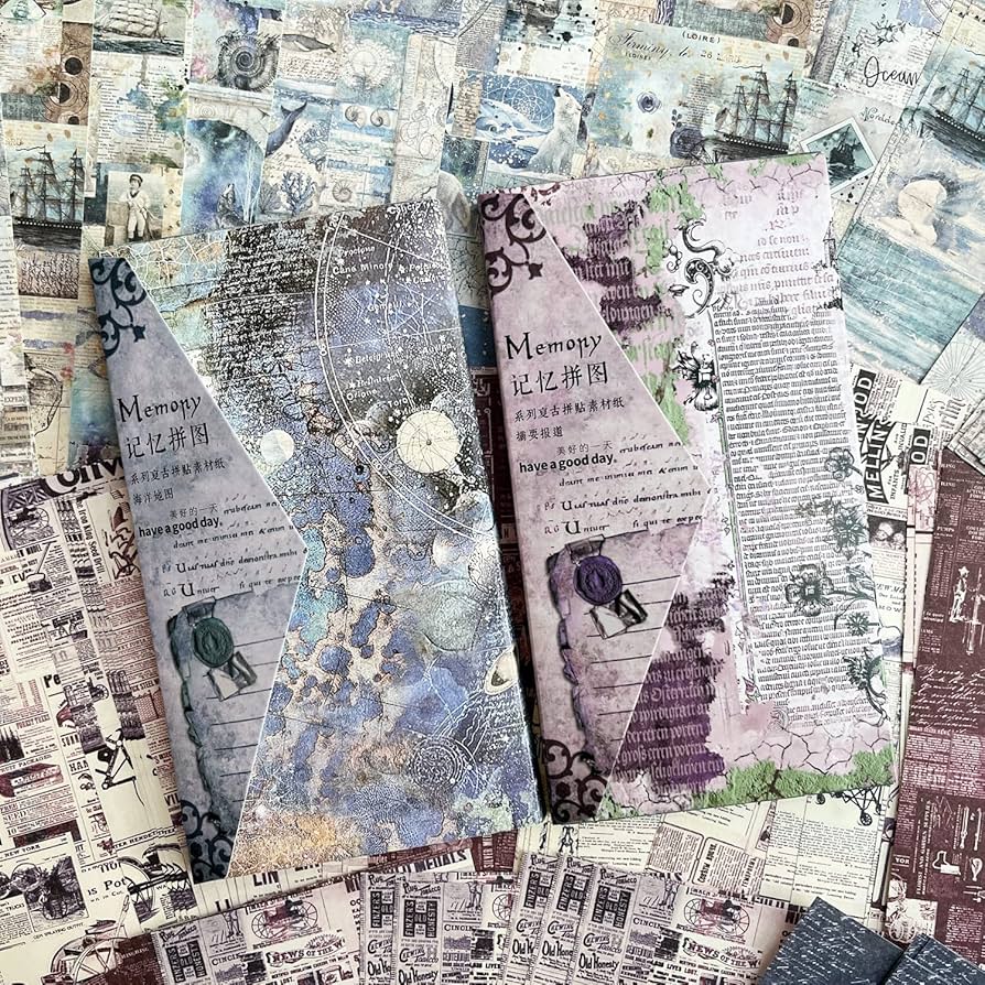 Amazon | コラージュ 素材 デザインペーパー 素材紙 コラージュ