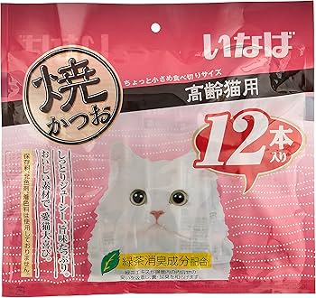 Amazon.co.jp: いなば 焼かつお 高齢猫用 12本 猫用おやつ : ペット用品