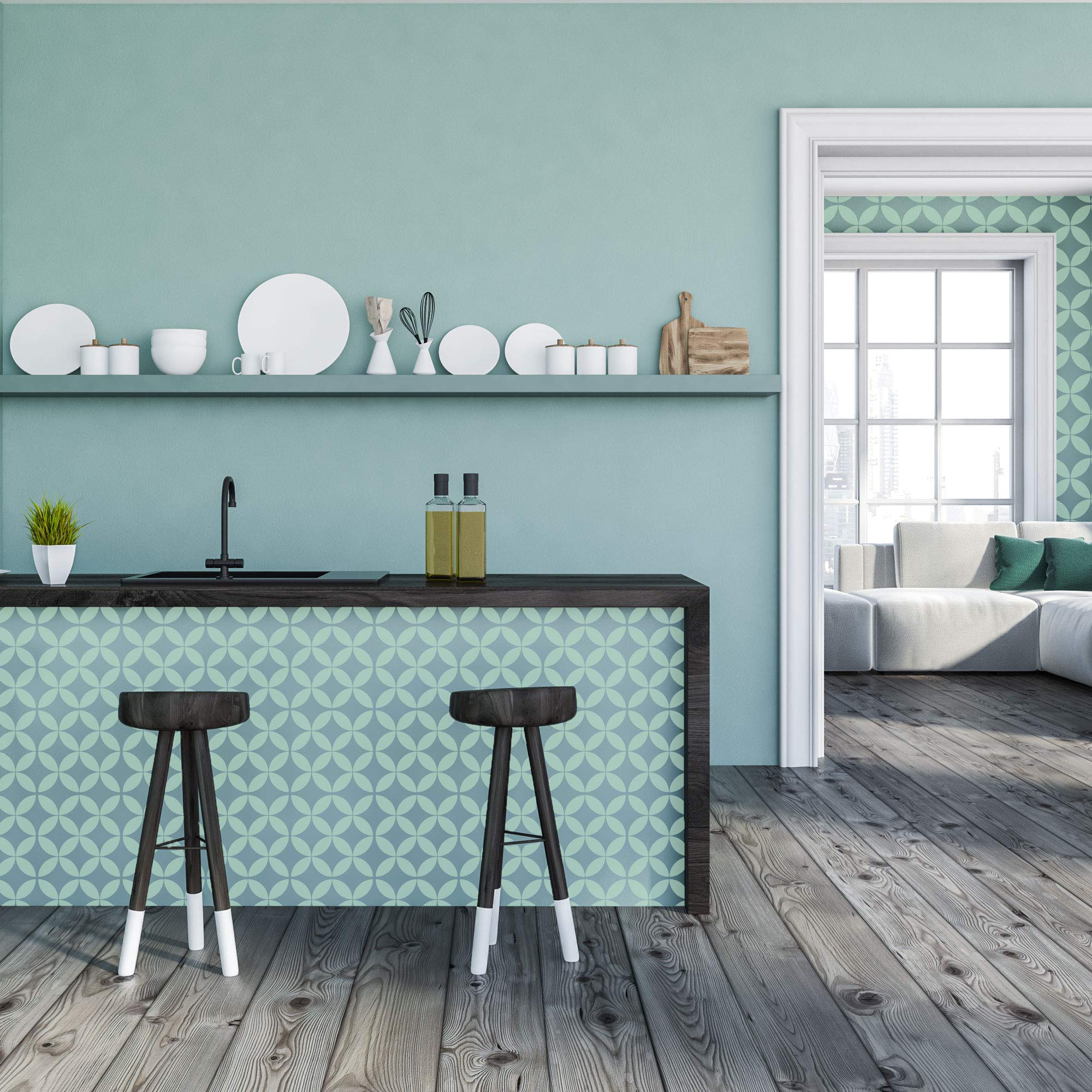 Amazon.co.jp: キャブリルタイル 再利用可能なプラスチックステンシル