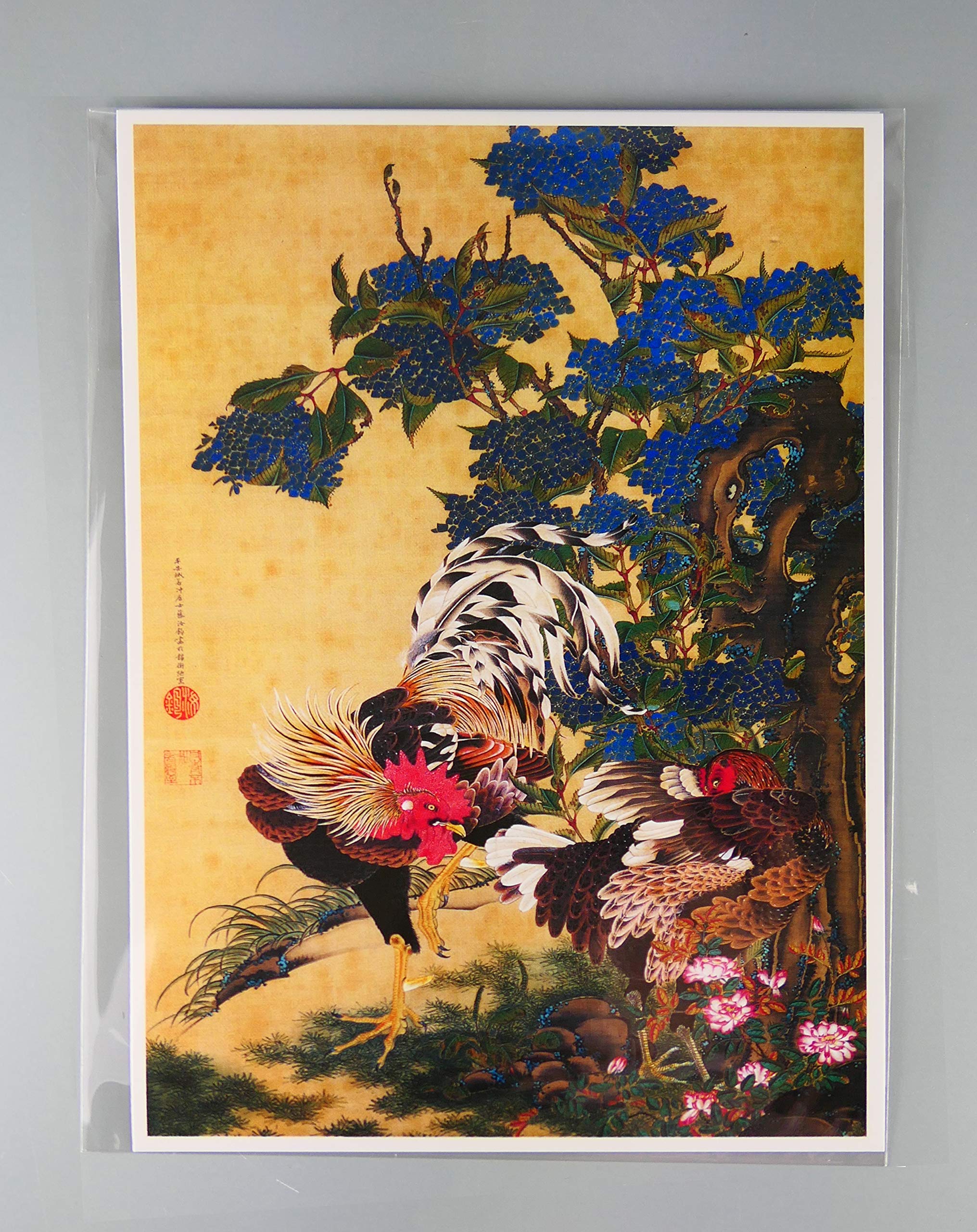 伊藤若冲／紫陽花双 鶏図のイラスト素材 [61317156] - PIXTA 高精細