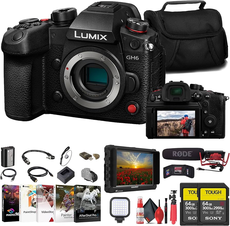 Amazon.com : Panasonic Lumix GH6 Mirrorless Camera (DC-GH6BODY) +