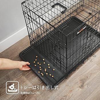 Amazon.co.jp: FEANDREA 犬ケージ 中大型犬用 122x74.5x80.5cm 室内外