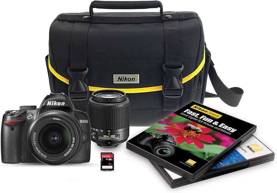 Amazon.com : Nikon D3000 DSLR 6 Piece Bundle with 18-55mm f/3.5