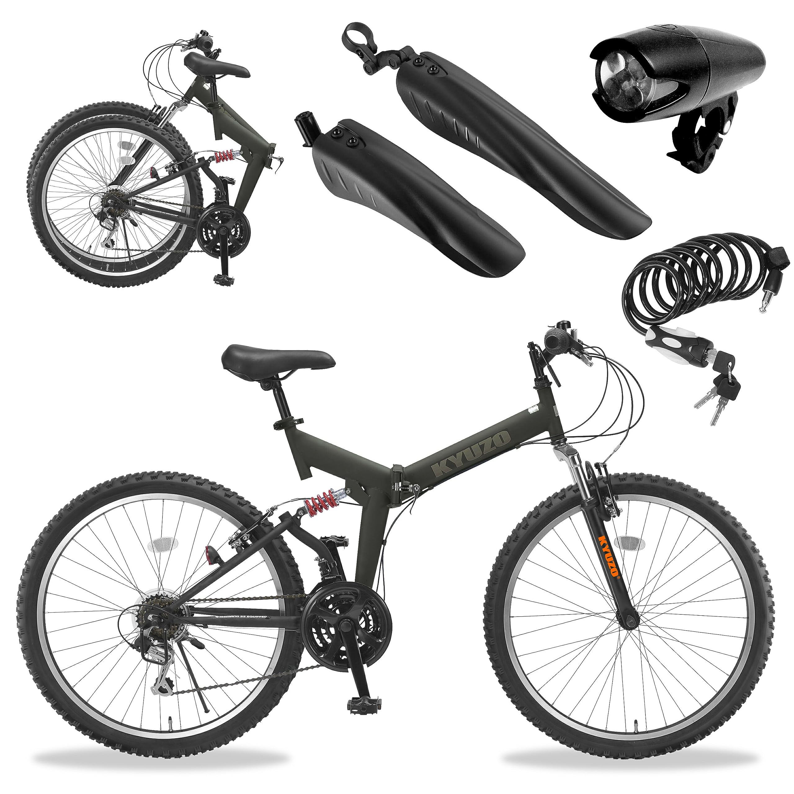 Amazon | 折りたたみ自転車 26インチ 街乗り 軽量 マウンテンバイク 18