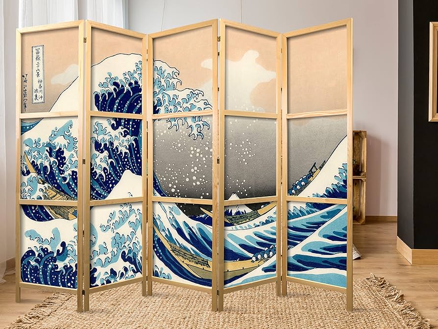 Amazon.com: artgeist Japanese Room Divider XXL Great Wave Kanagawa
