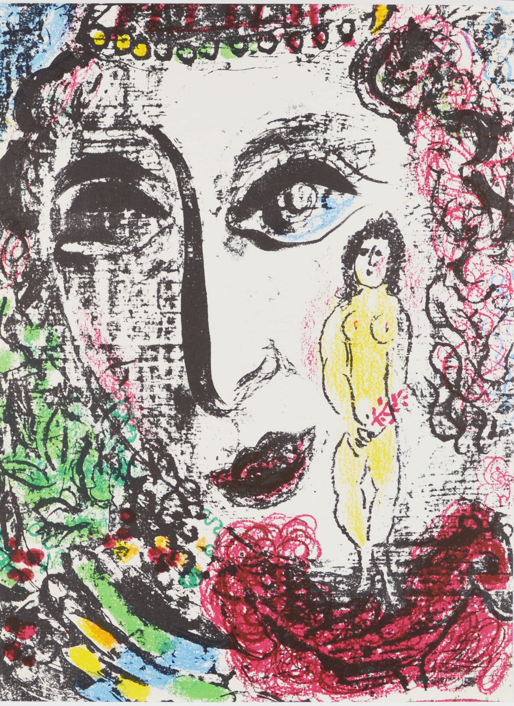 シャガール リトグラフィ 「エレミア 哀歌」1956年 額付