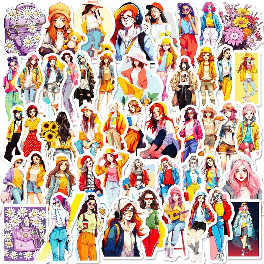 限定③【オリジナルキャラ】コラージュシート 素材 女の子 コラージュ