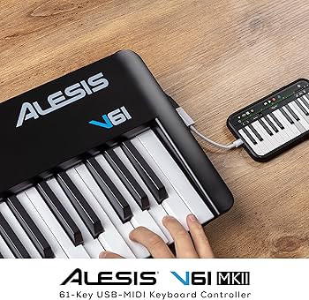 アレシス V61 MKII 、Alesis USB MIDIキーボードコントローラー61鍵