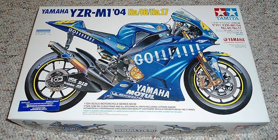 Amazon.com: TAMIYA 1/12 Yamaha YZR-M1 '04 Factory - No.46/No.17