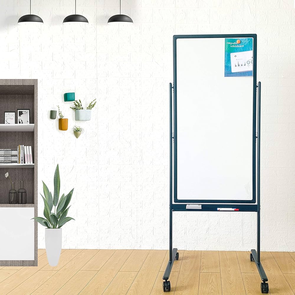 ホワイトボード マーカー 脚付き 縦型 1200mm×600mm 楽天市場