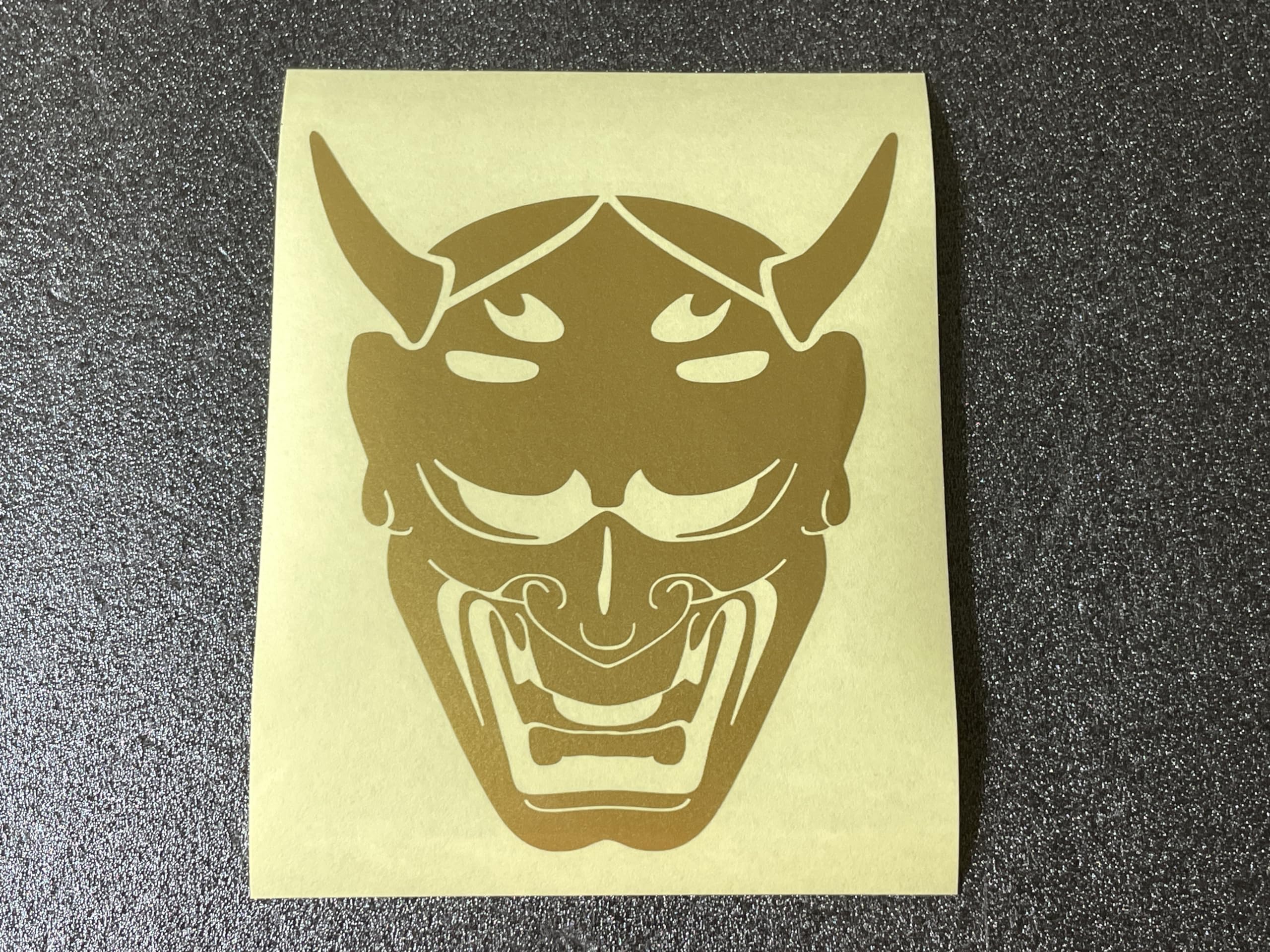 Amazon.co.jp: 【般若・能面・鬼】【10cm x 12cm・金色】【New-wagara