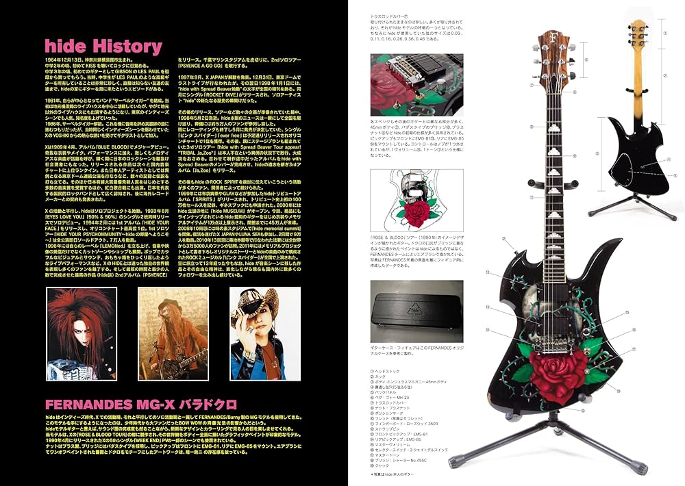 Amazon.co.jp: hide Guitar Collection “バラドクロ” Official Figure