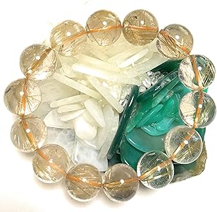 Amazon | theory xyz ルチルクォーツ ブレスレット メンズ Lサイズ