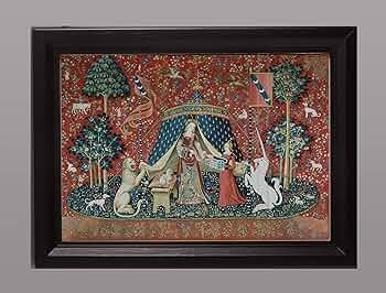 貴婦人と一角獣 我が唯一の望みに トレー 小物入 小皿 イタリア製 4枚