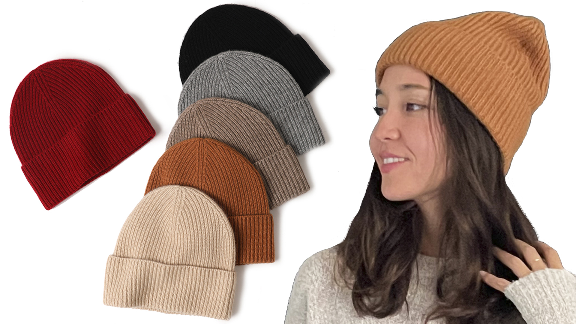 Amazon | [Soie de Soirée] カシミヤ100% ニット帽子 ビーニー