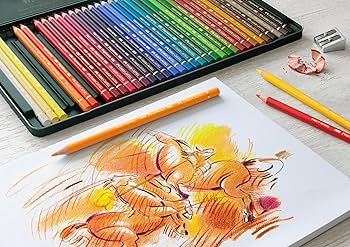 Amazon.com: Polychromous Colored Pencil Set In Metal Tin 60pc